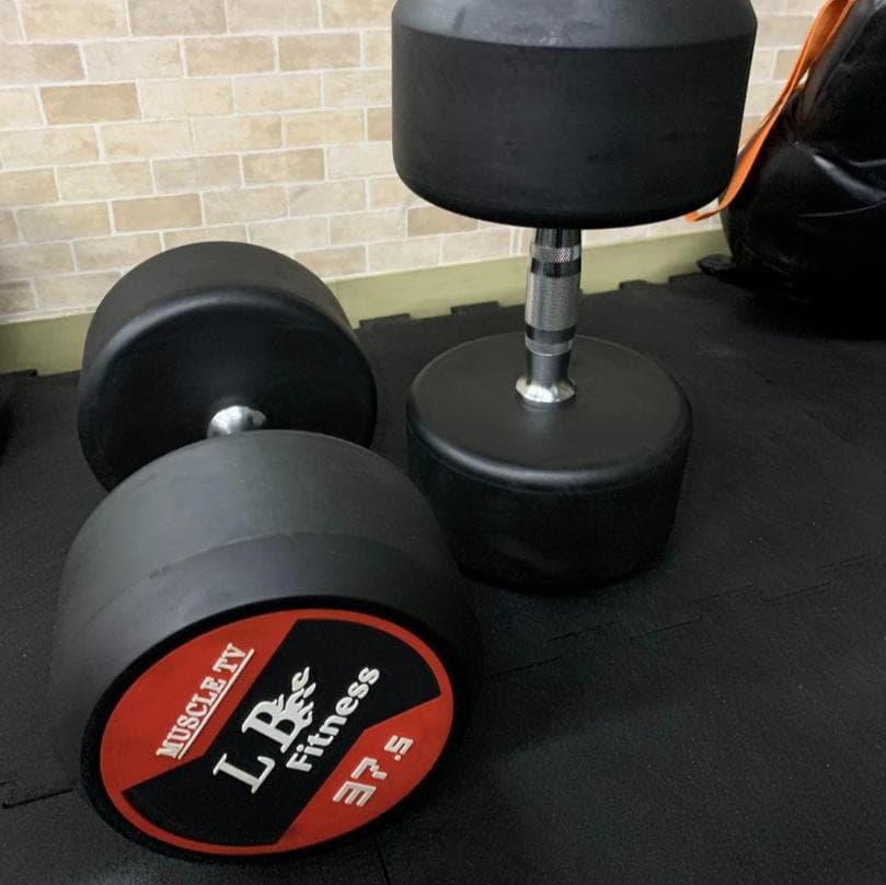ラバーダンベル37.5kg×2個SET