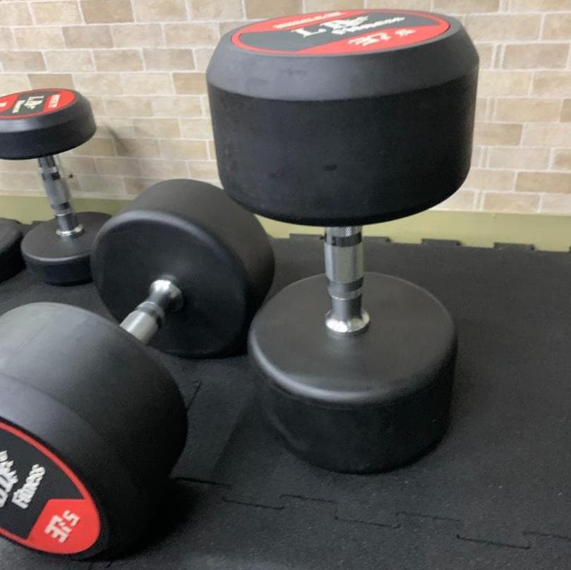 ラバーダンベル37.5kg×2個SET