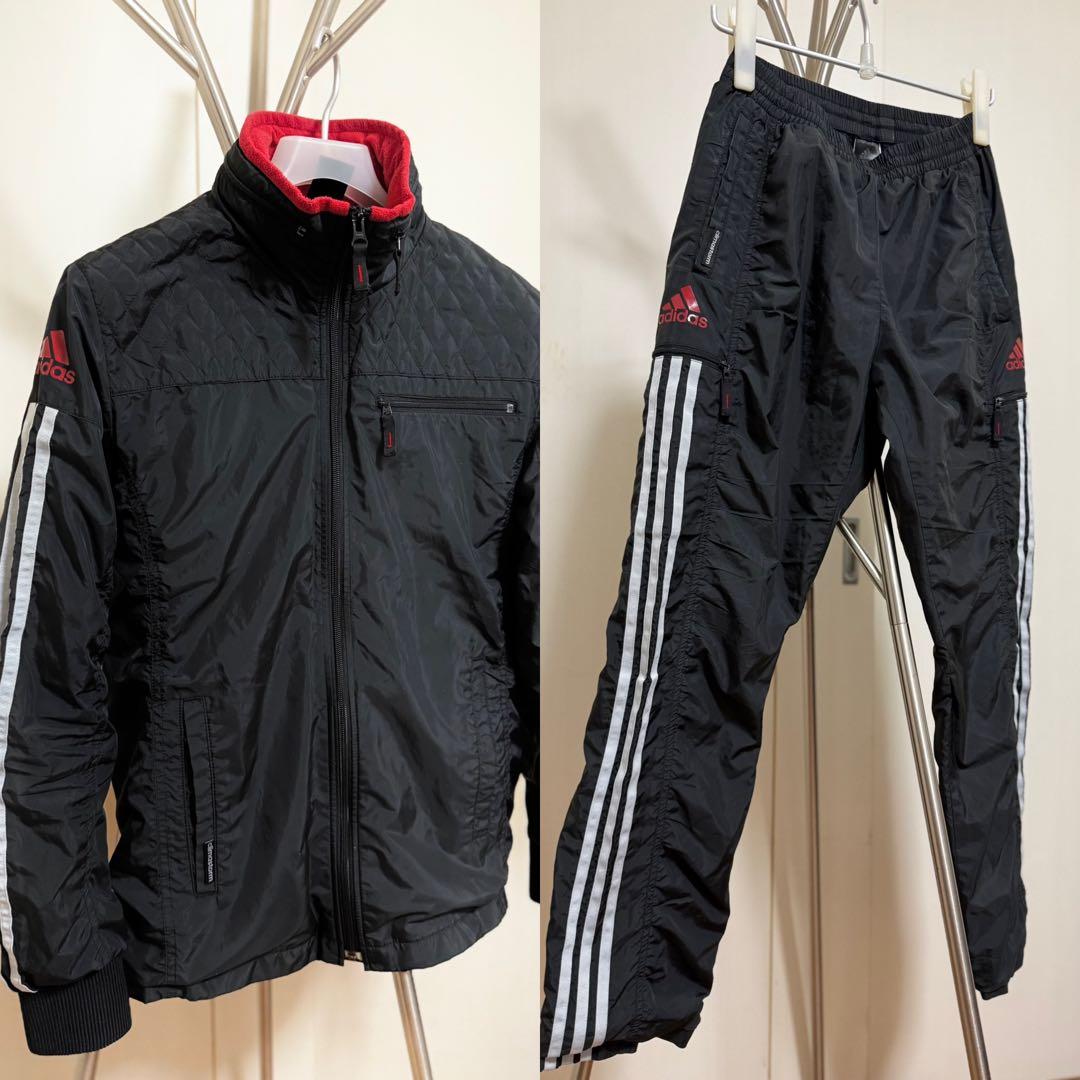 adidasウインドブレーカージャケット パンツ セット Mサイズ ブラック