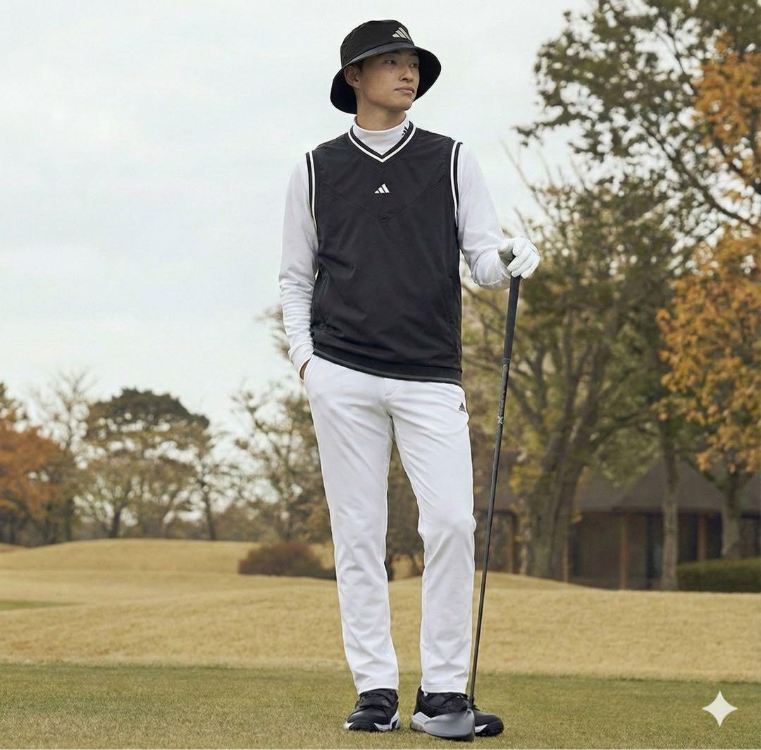 アディダス ゴルフウェア 定価27500円 保温 パデットフルレングスパンツ