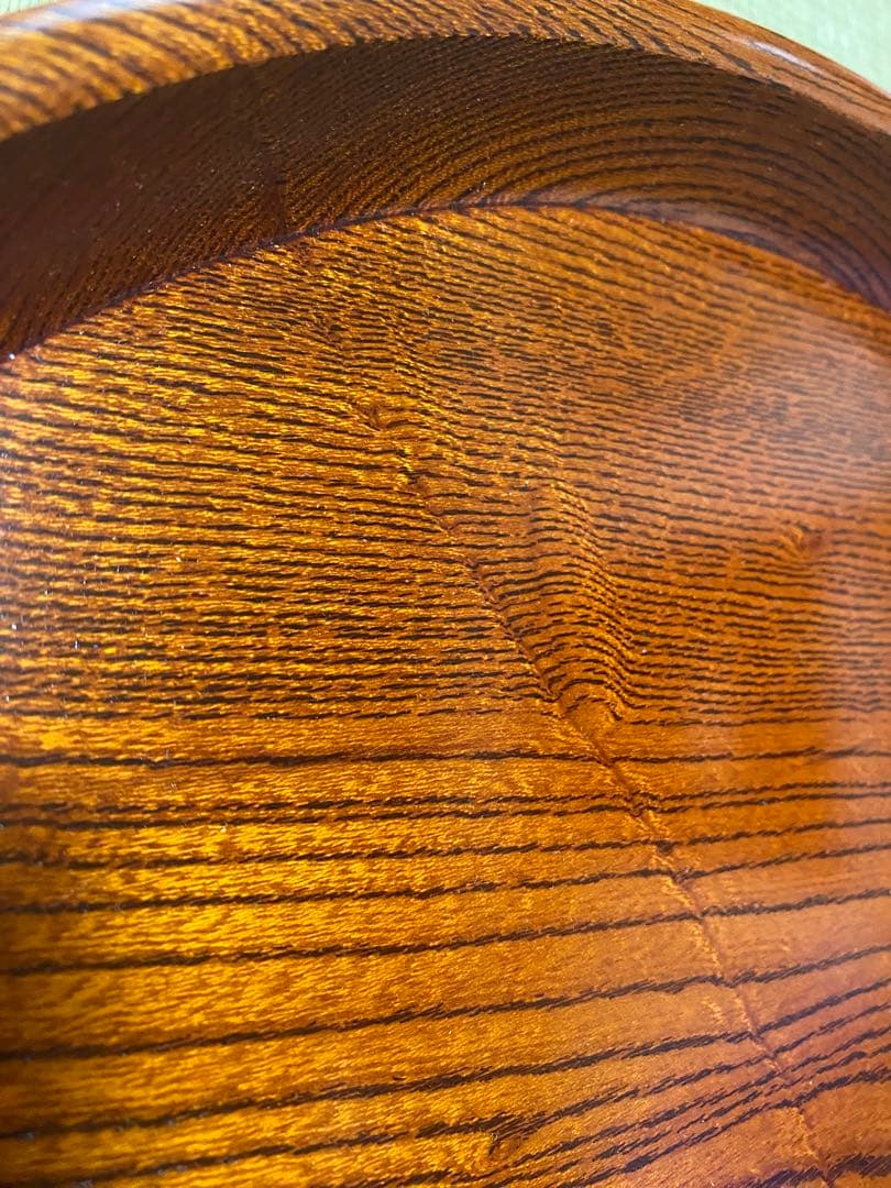 人間国宝村山明作　欅拭漆盤