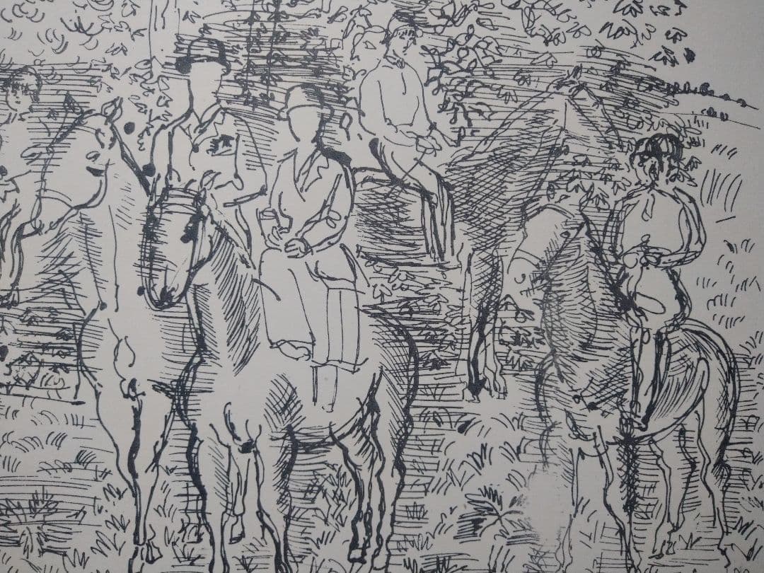 bラウル・デュフィの 乗馬　リトグラフ 本物保証