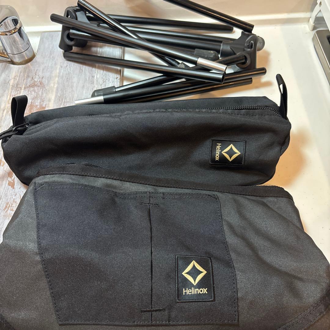 Helinox3点セットタクティカルチェア&ロッキングフット&サイドストレージ黒