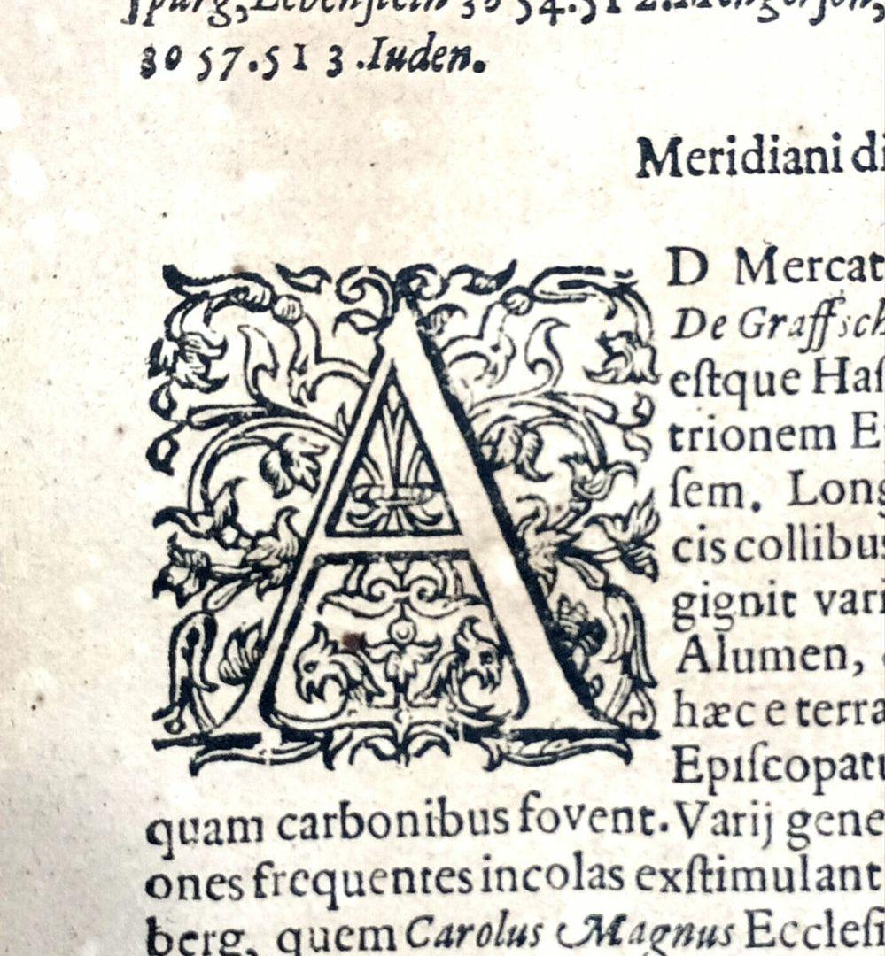 額装品　西洋古地図　17世紀　G.MERCATOR 「Waldeck」美品