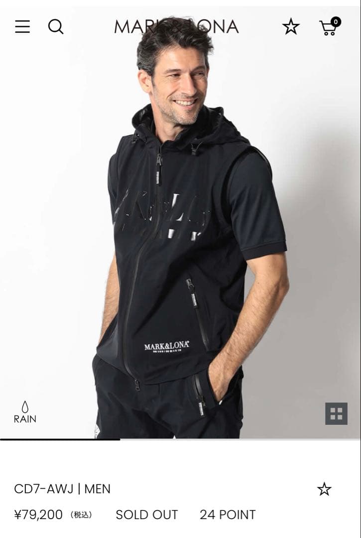 マークアンドロナ コードシリーズ レインウェア ブルゾン フード 4ウェイ