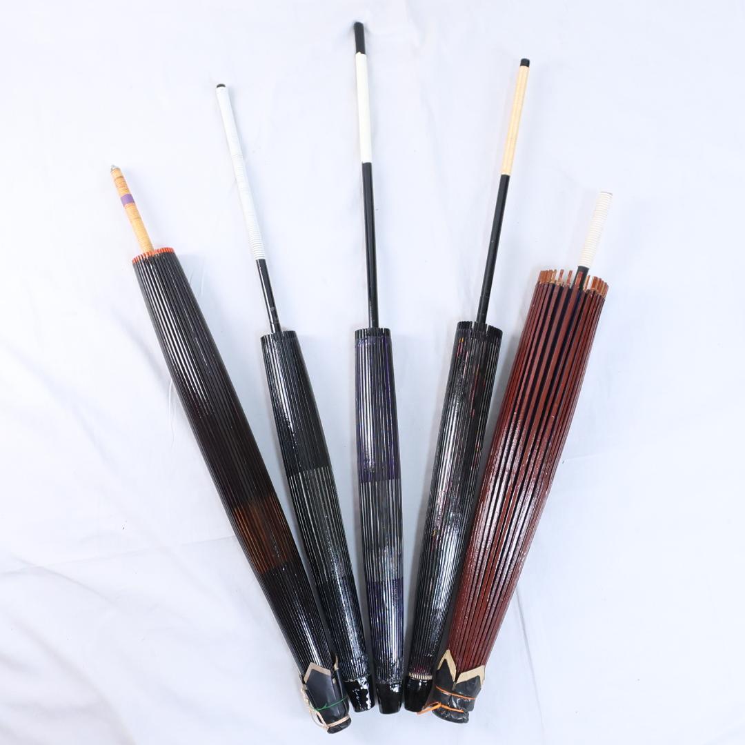 PB248 番傘　破れていない物5本まとめて　4本箱入り