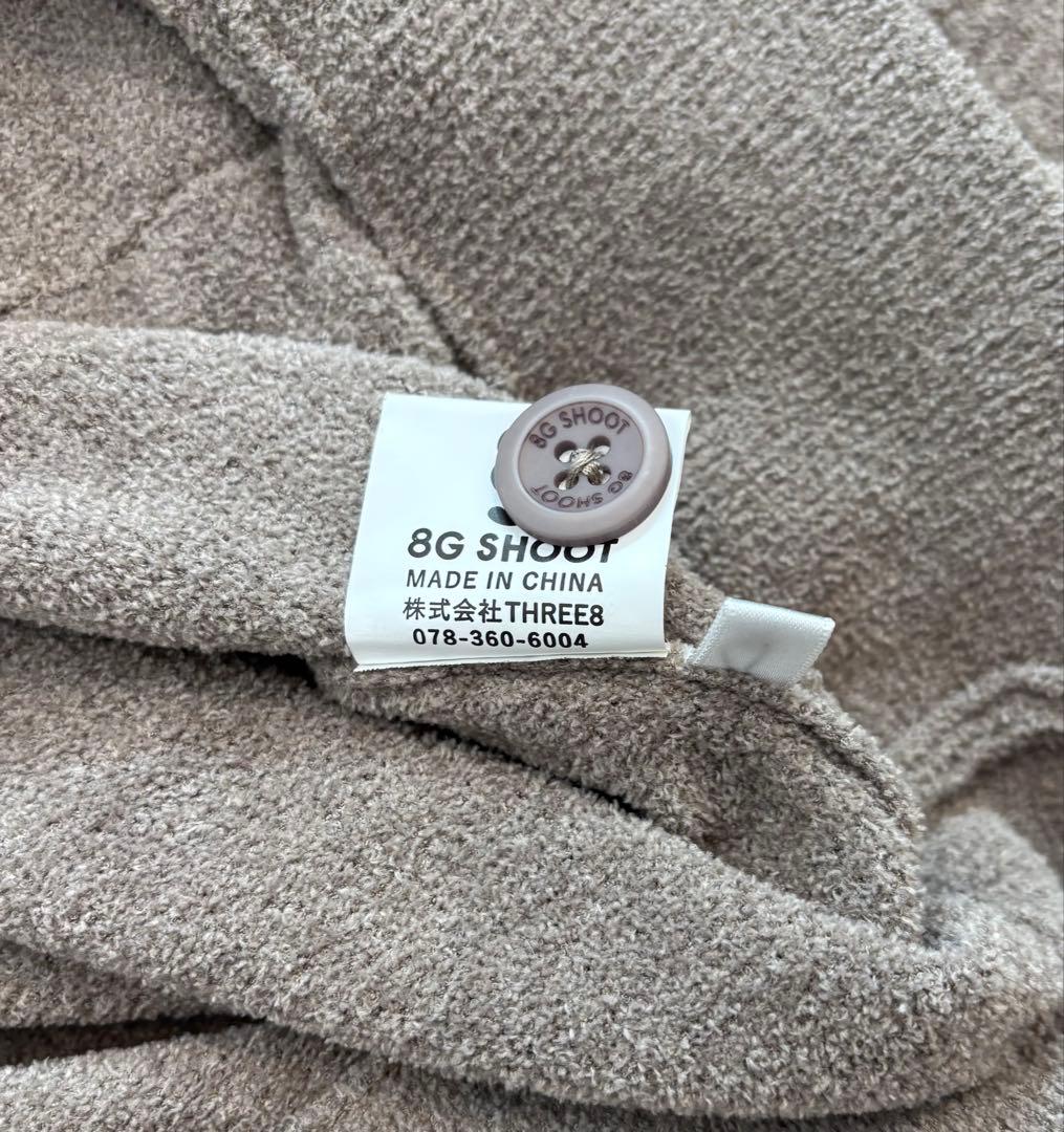 メンズウェア 8G SHOOT CHENILLE KNIT CARDIGAN -GREIGE-