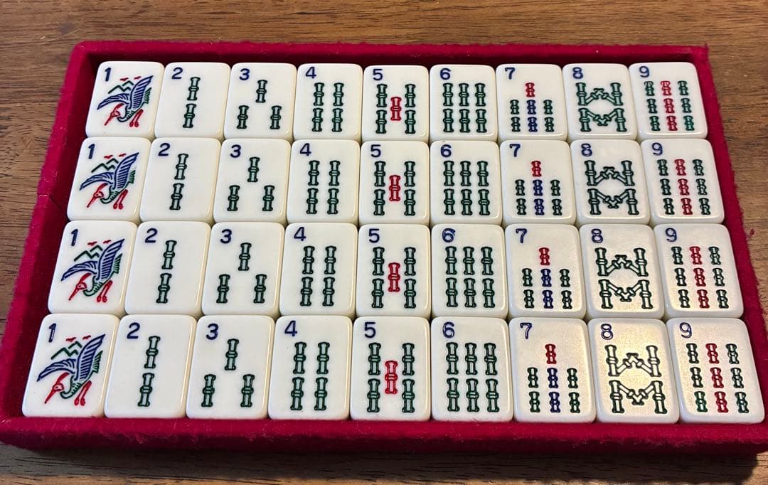 【激レア】麻雀牌　ミズノ丸一　国士(ジャンボ) 　背緑　グリーン