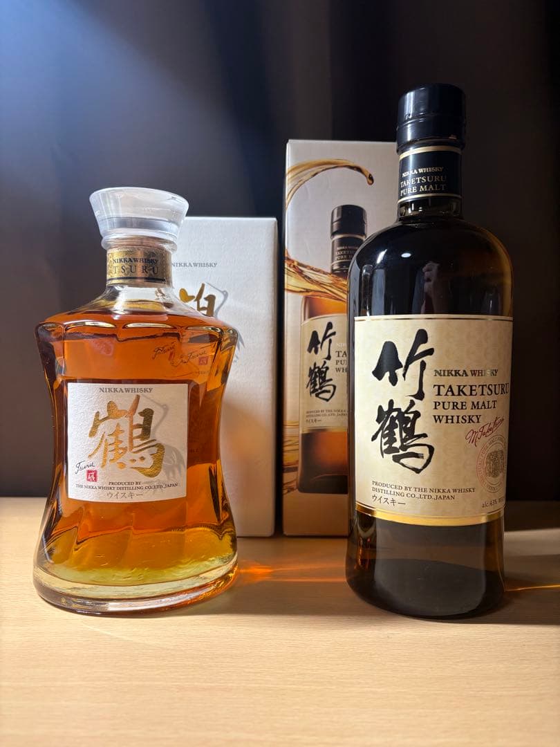 ニッカウヰスキー 竹鶴&鶴 700ml 43% 箱あり