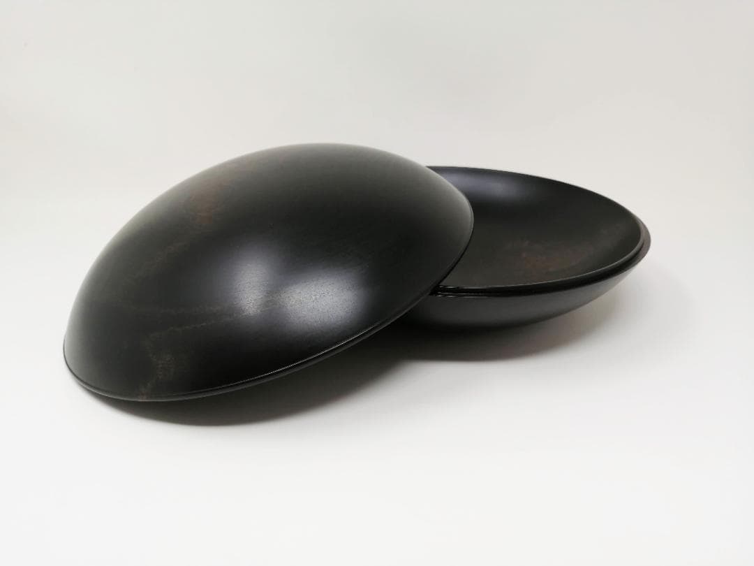 浄法寺塗　食籠（じきろう）　大　拭き漆　どらやき型　国産木地　三浦春馬