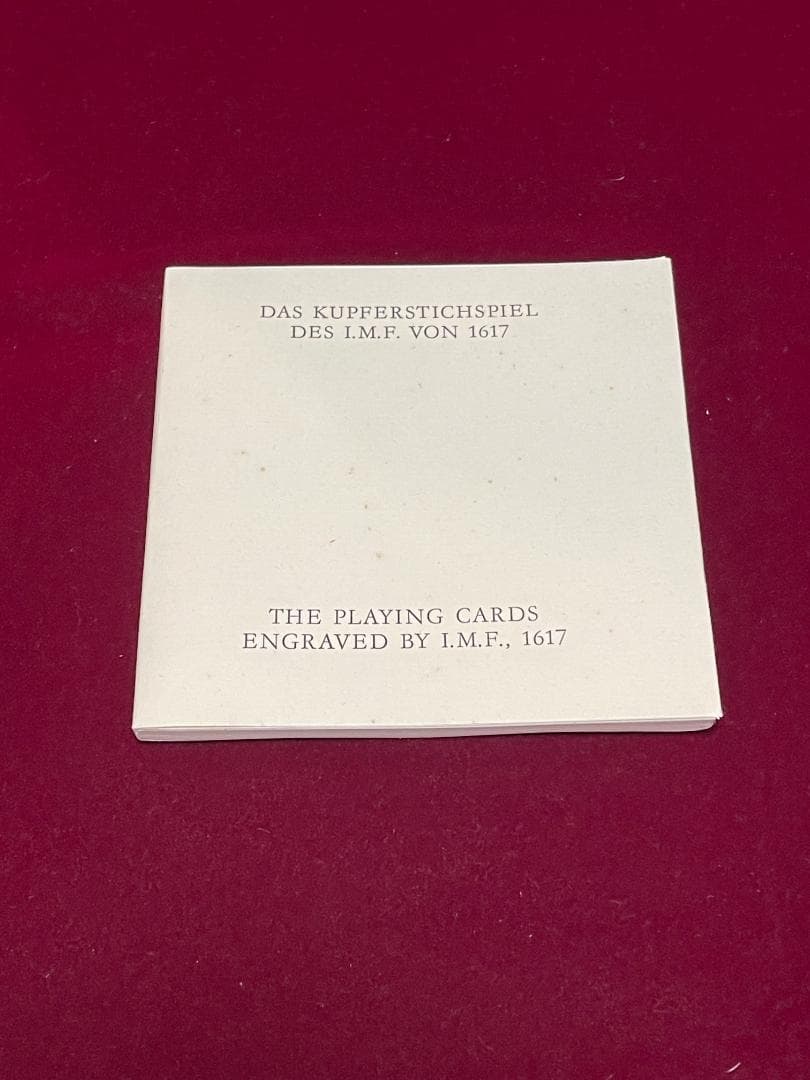 トランプ DAS KUPFER STICHSPIEL DES I.M.F.VON 1617