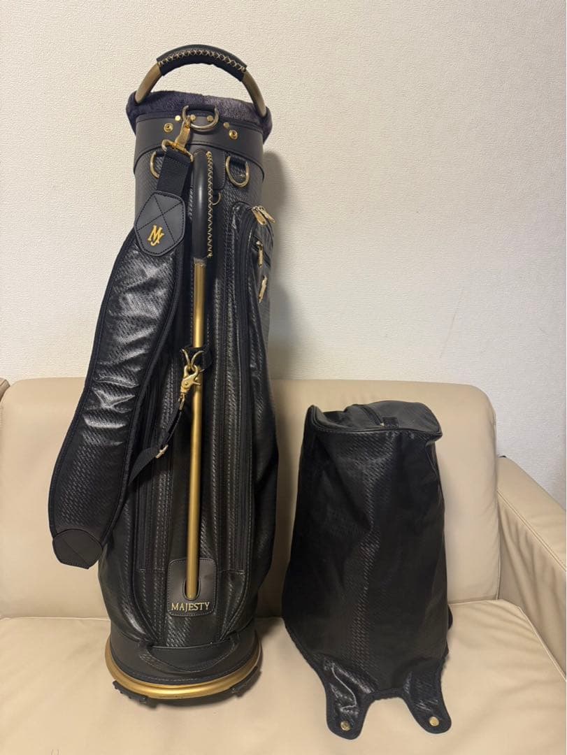 【送料込み】廃盤希少品　高級キャディバッグ マジェスティ　ブラック　ゴルフ