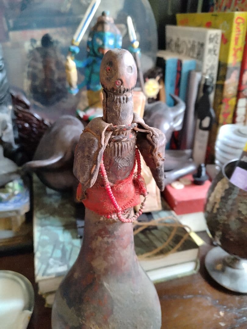 呪物　プリミティブアート　アフリカ　ケニア　キクユ族　トゥルカナ族　瓢箪人形