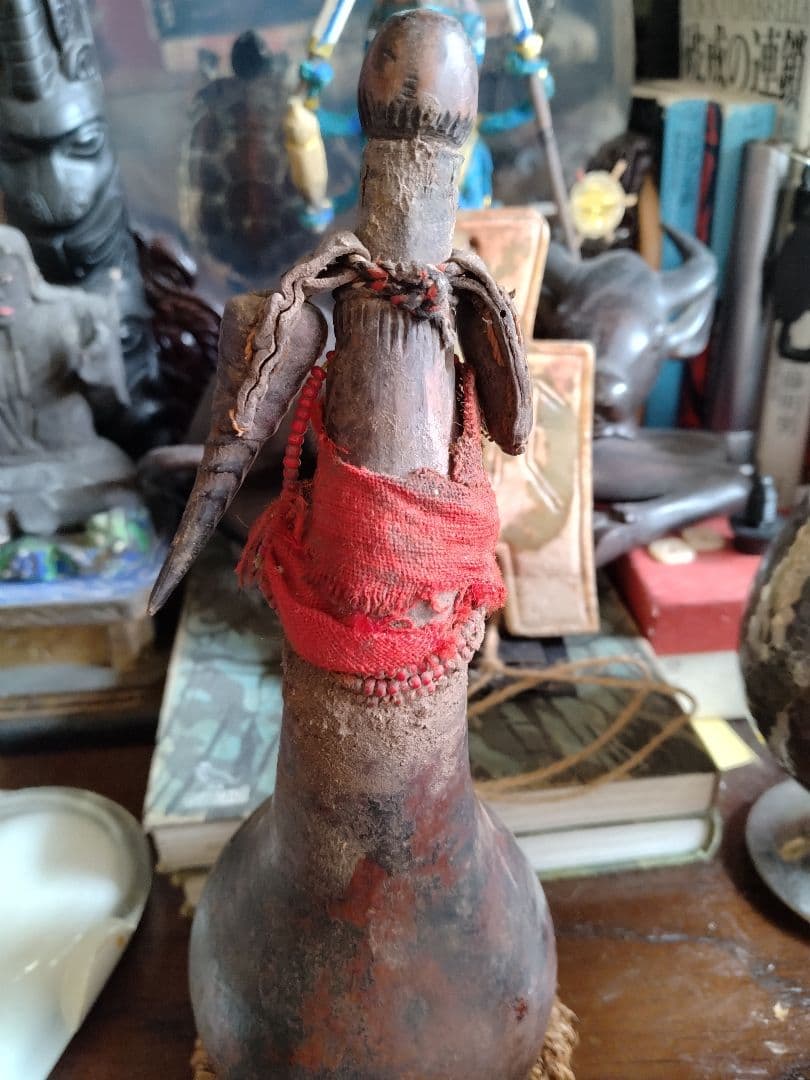 呪物　プリミティブアート　アフリカ　ケニア　キクユ族　トゥルカナ族　瓢箪人形