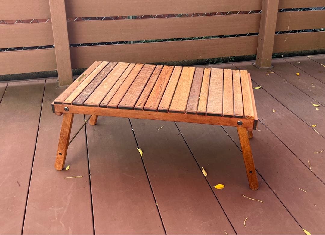 オーク材 フォールディングテーブル キャンプ