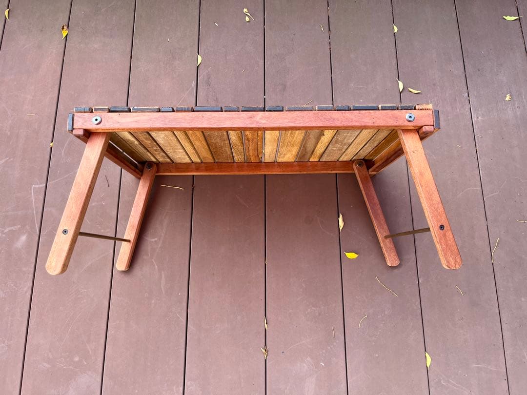 オーク材 フォールディングテーブル キャンプ