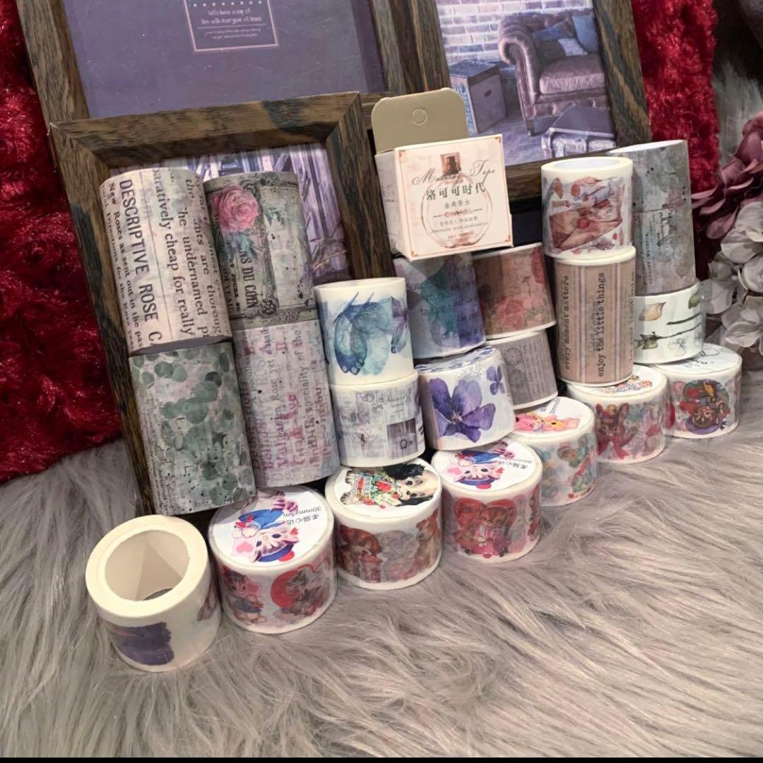 早い者勝ち最終価格▶︎import/海外マステ巻き売り大量セット