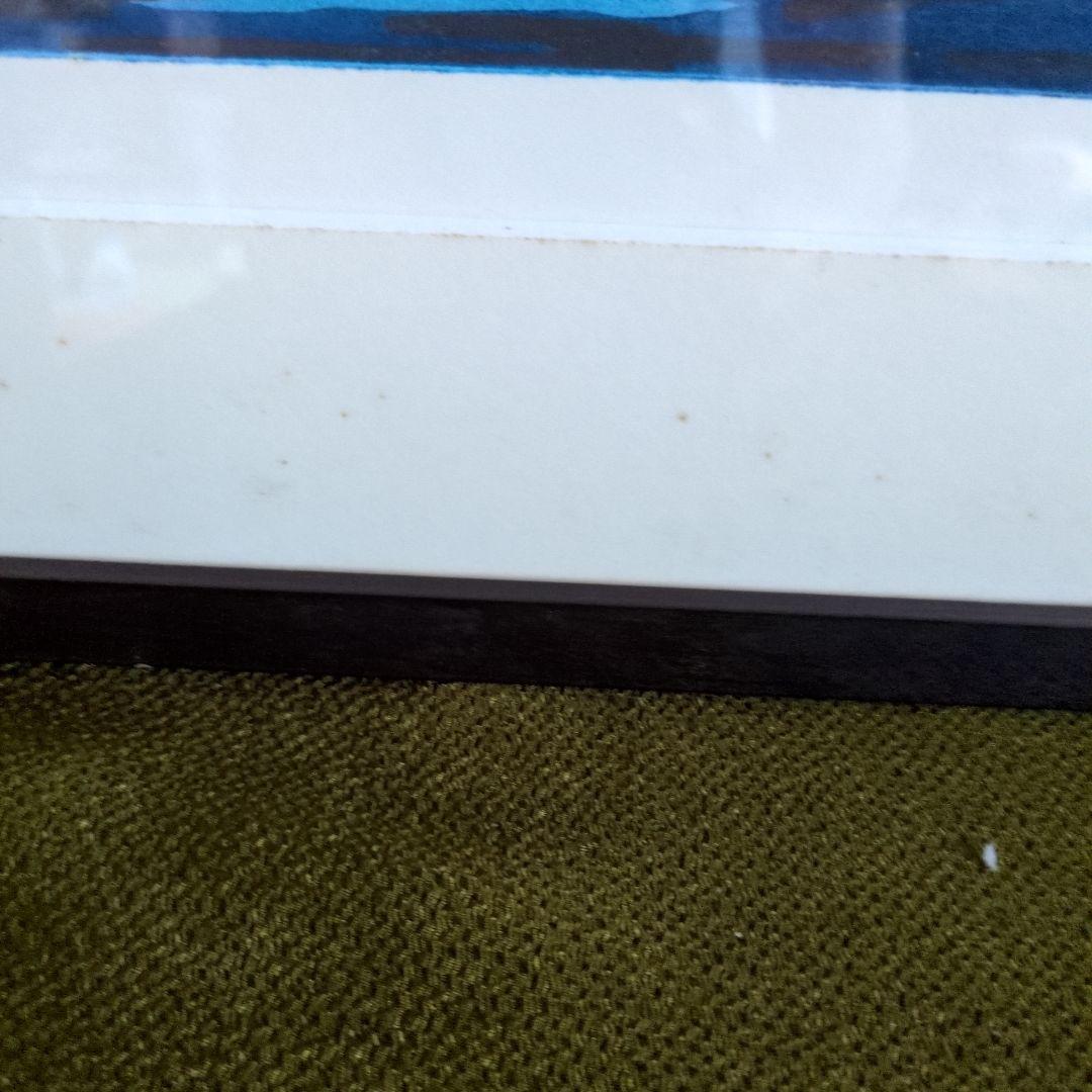 加藤武夫　木版画　冬の奥入瀬　1979年　額装あり　外箱なし