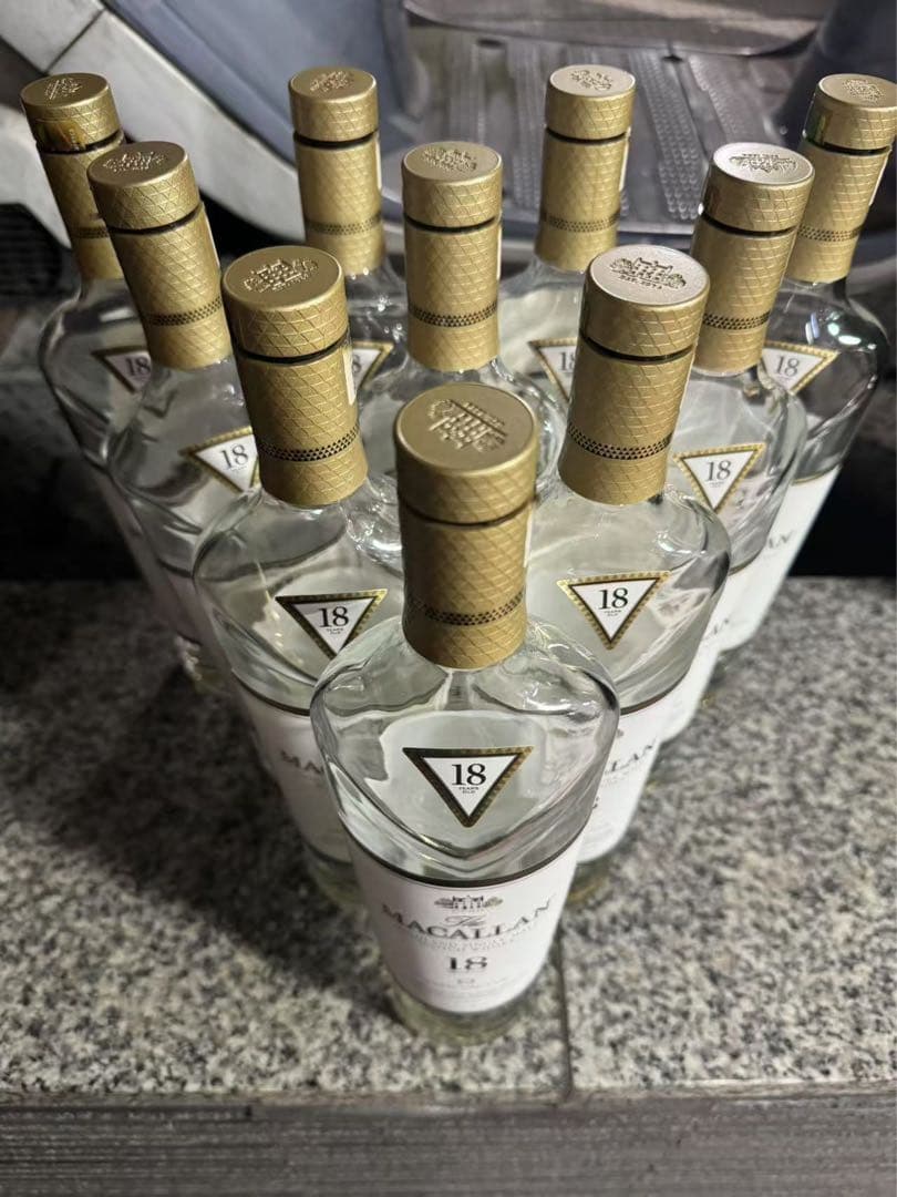 MACALLAN 18年 シングルモルトウイスキー 複数本 空瓶10 個