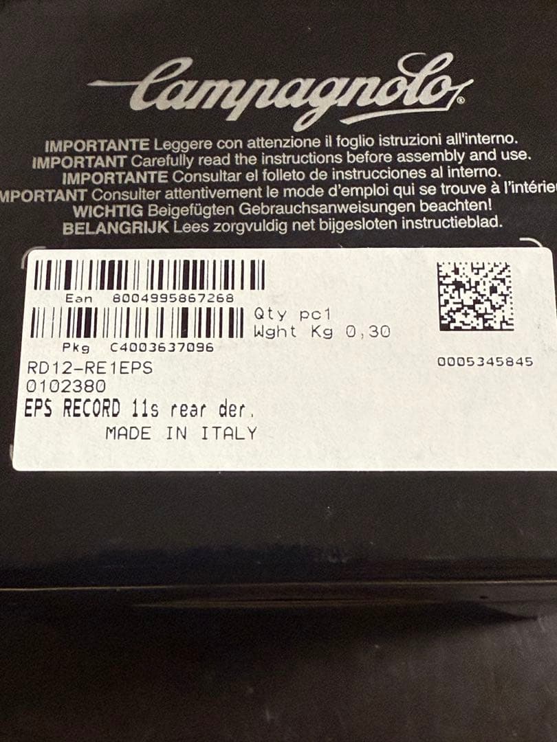 【ジャンク】CAMPAGNOLO RECORD EPS 11S リアディレイラー