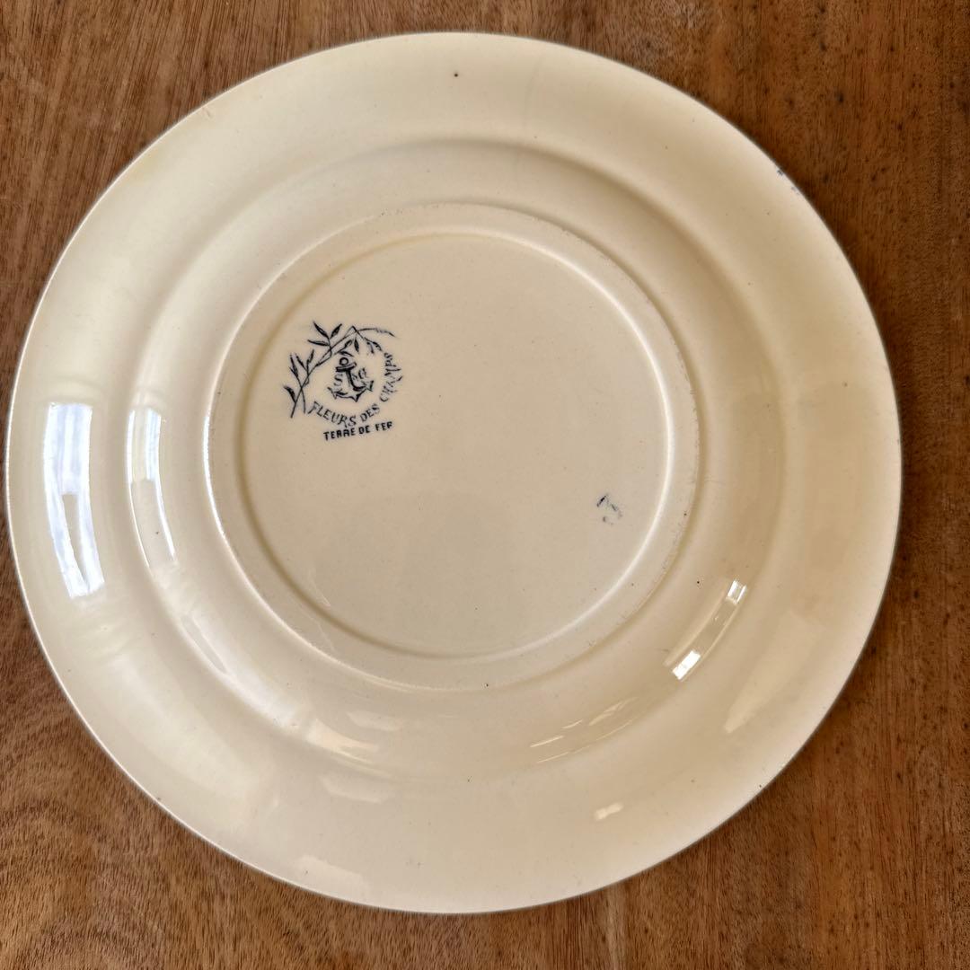 フランス アンティーク 蜂とお花のディナープレート①