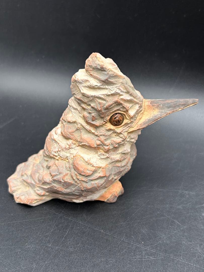 【希少品】テラコッタ彫刻家 山下英二 鳥　置物　2体セット