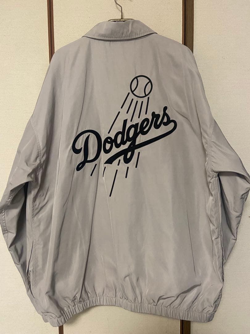 【Dodgers】グレー ジャケット　コーチジャケット