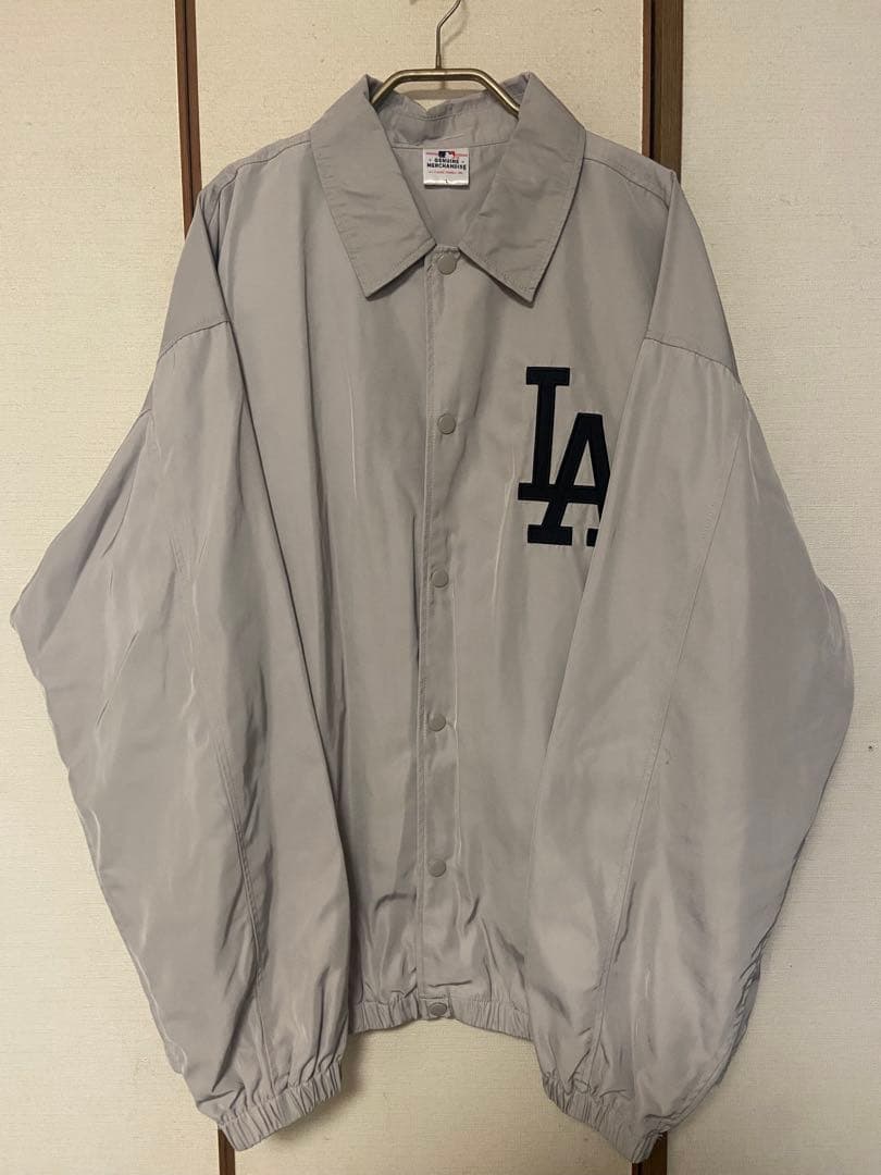 【Dodgers】グレー ジャケット　コーチジャケット