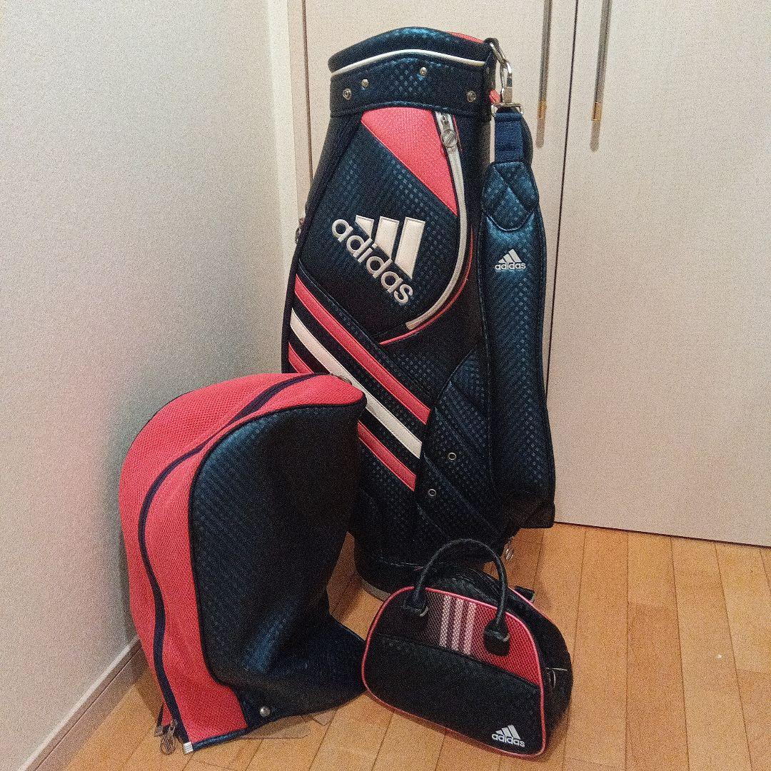 adidas キャディバッグ ネイビー/ピンク