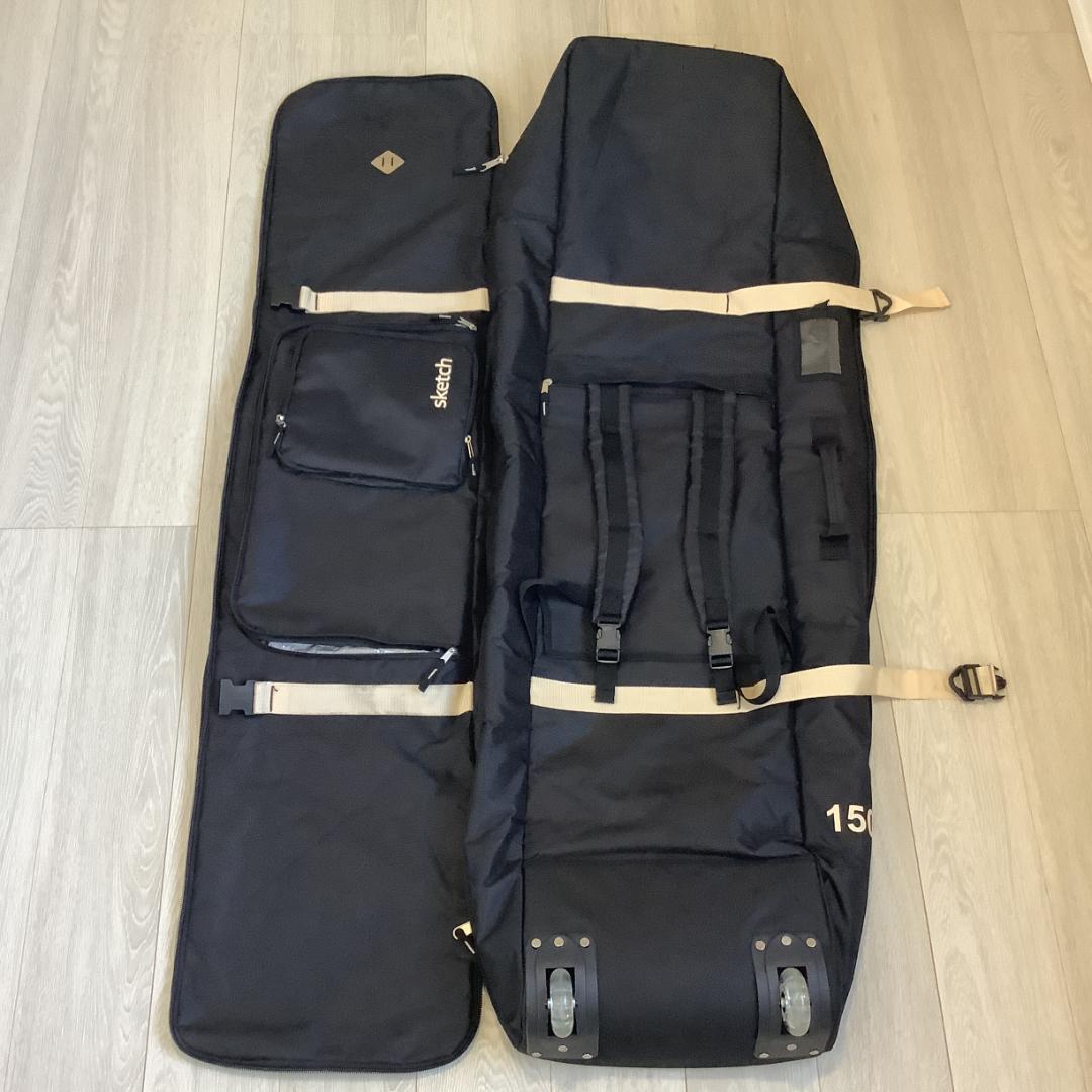 062 sketchウィーリー キャリースノーボードバッグキャスター150cm