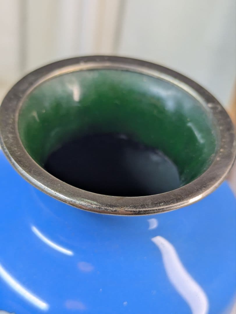 myday公式アカウント様　七宝花瓶　尾張七宝　花鳥　壺　骨董　七宝細工　古玩