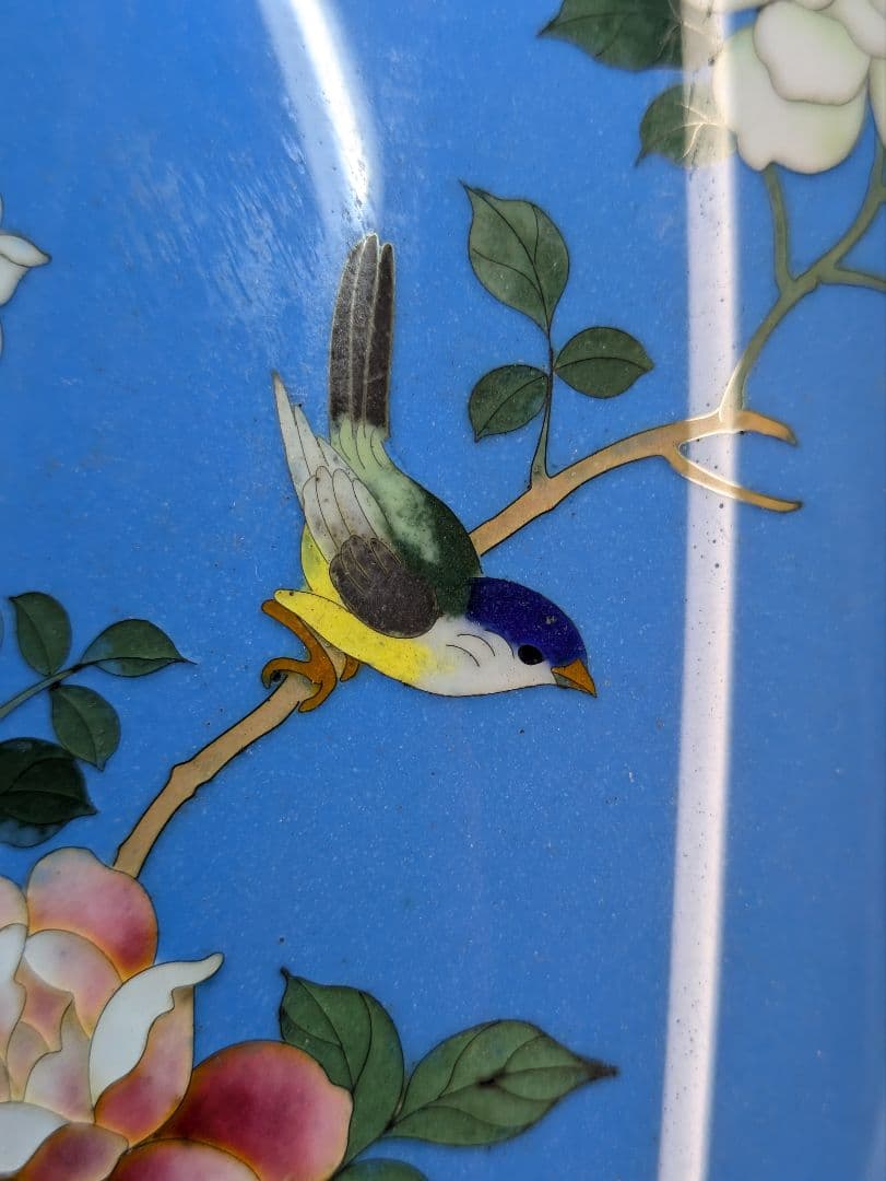 myday公式アカウント様　七宝花瓶　尾張七宝　花鳥　壺　骨董　七宝細工　古玩