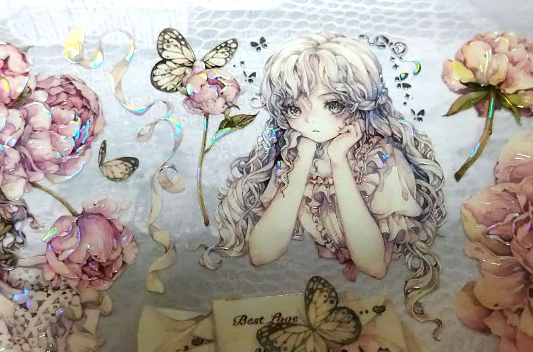 ✩再販✩J684＃芍药季(贝壳光)LION切売り海外人物マステ女子