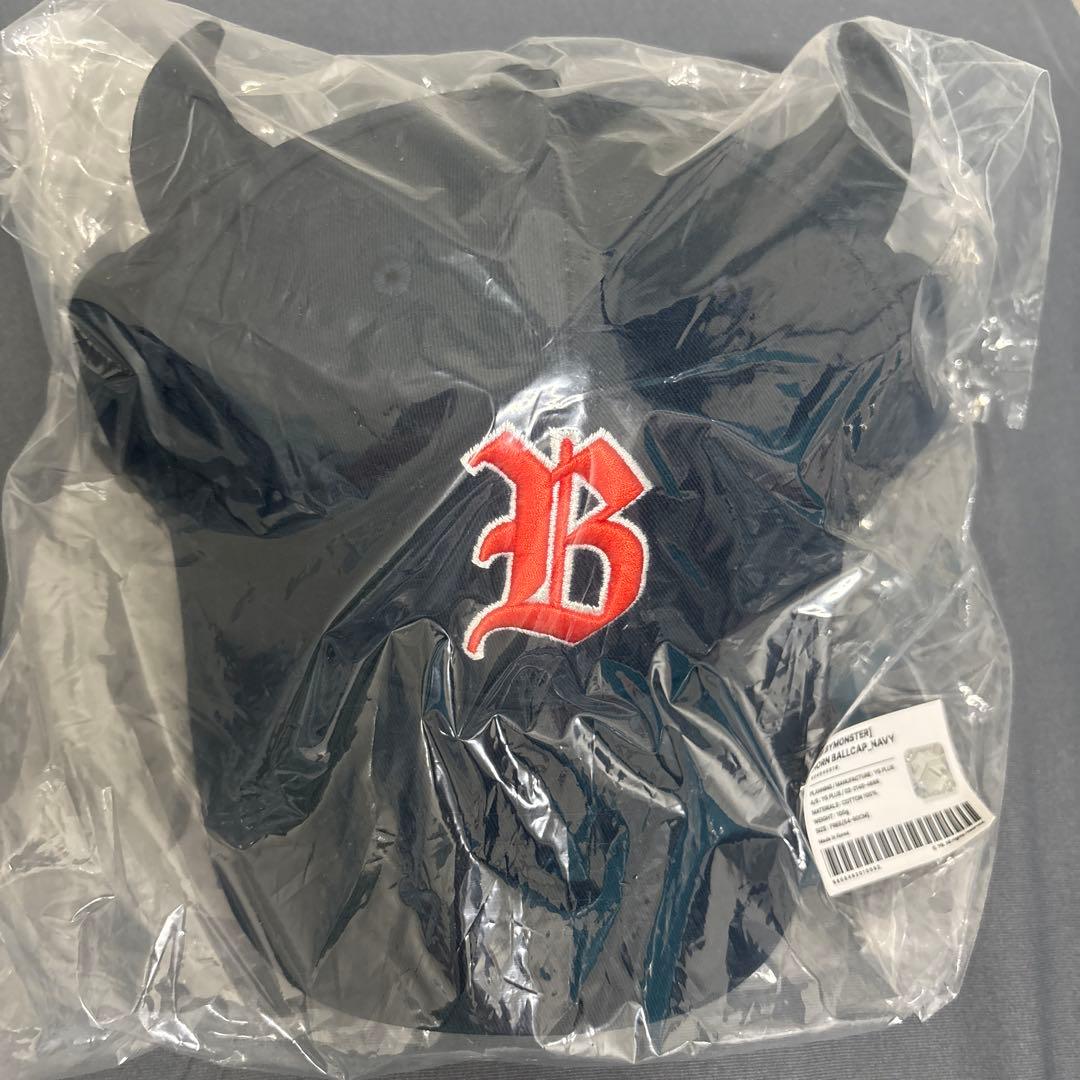 BABYMONSTER ポップアップ ホルンベースボールキャップ ネイビー 紺