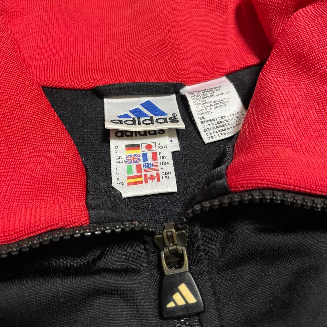 adidas ACミラン ジャージ 黒/赤アンセムジャケット