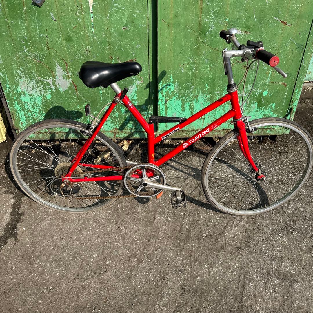ブリヂストン、TRAVZONE 赤 折り畳み自転車