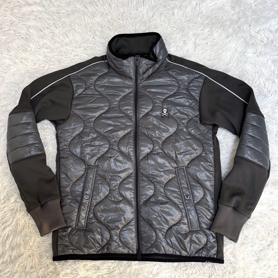 マークアンドロナ 中綿 ダウン キルティング ブルゾン ジップ ブラック
