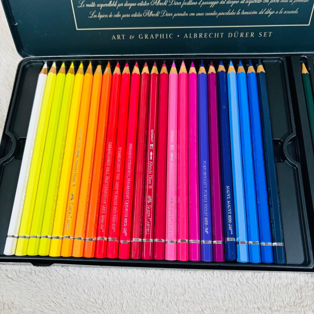 【未使用級】FABER-CASTELL 48色水彩色鉛筆 アルブレヒトデューラー