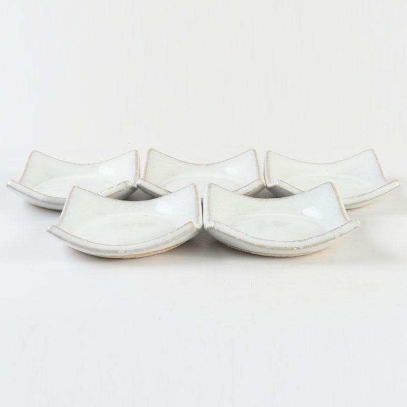 和食器　茶懐石　萩焼　吉賀將夫作　小皿　五客　共箱　V　9516