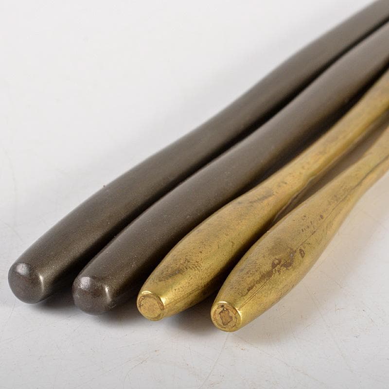 茶道具　銅製　火箸　風炉用　箱付　二点まとめて　C　6497