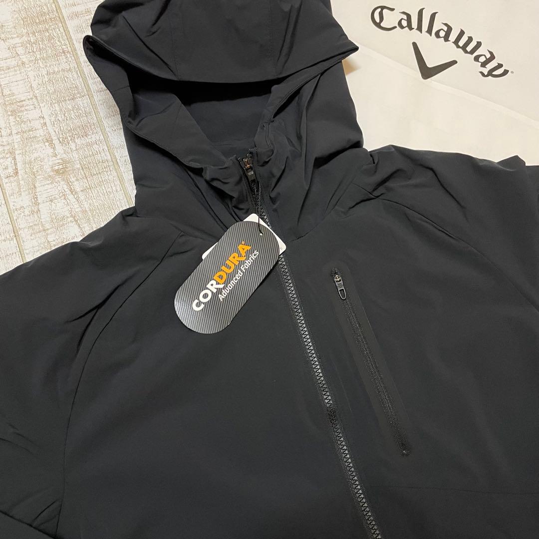 新品 キャロウェイ 長袖ブルゾン 中綿 撥水 フード付き ブラック LLサイズ