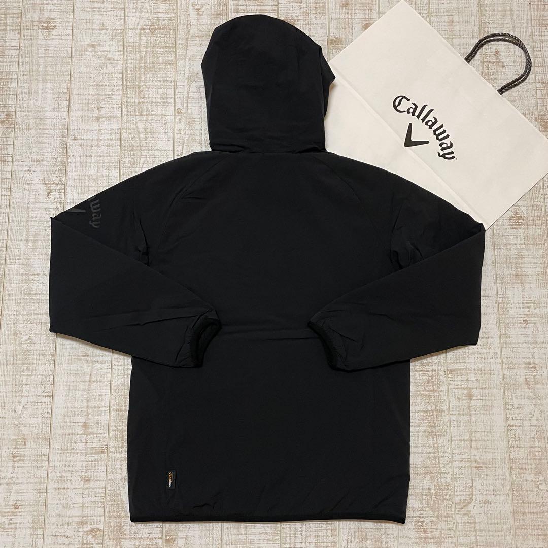 新品 キャロウェイ 長袖ブルゾン 中綿 撥水 フード付き ブラック LLサイズ