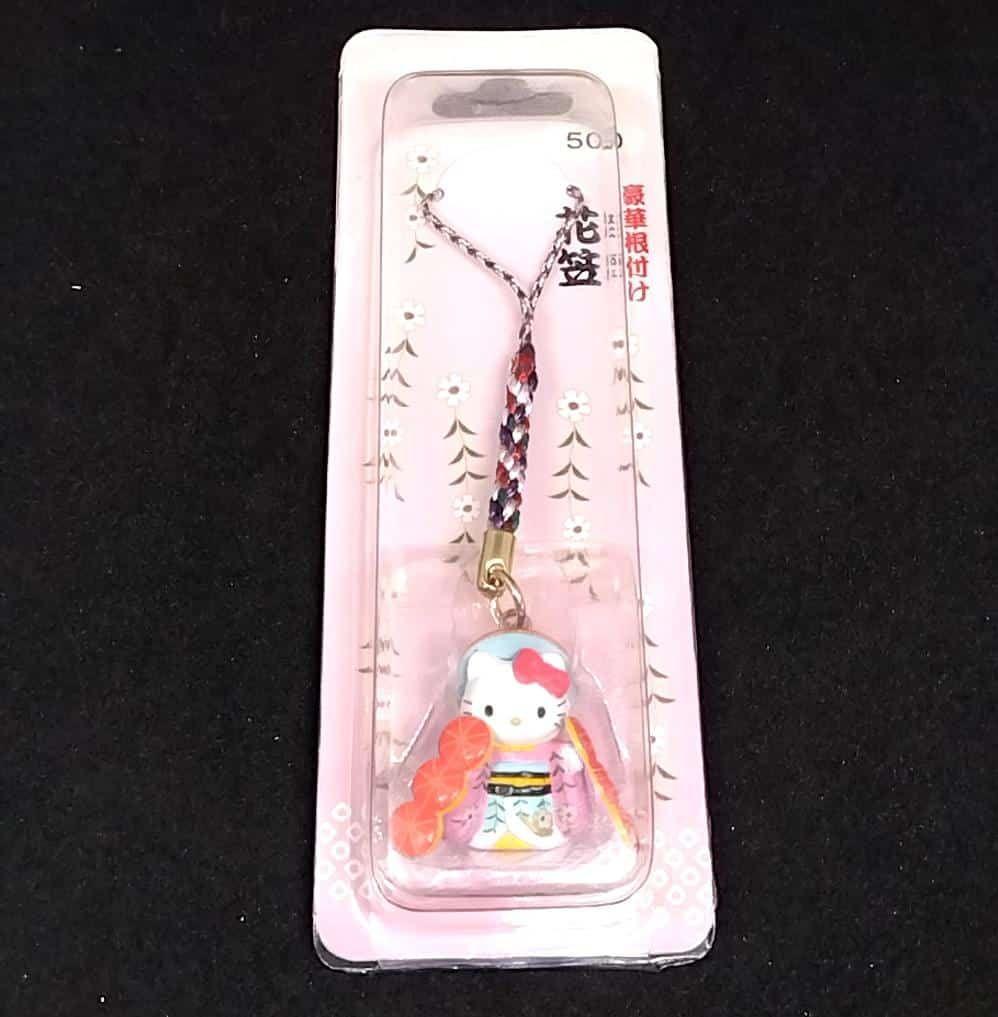 豪華根付 歌舞伎コレクションシリーズ 　花笠　ハローキティ ストラップ サンリオ