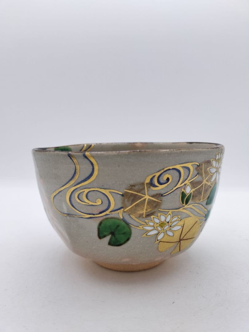 c608 茶碗 乾山写 未草 伊藤魁雲 木箱 茶道具 古物