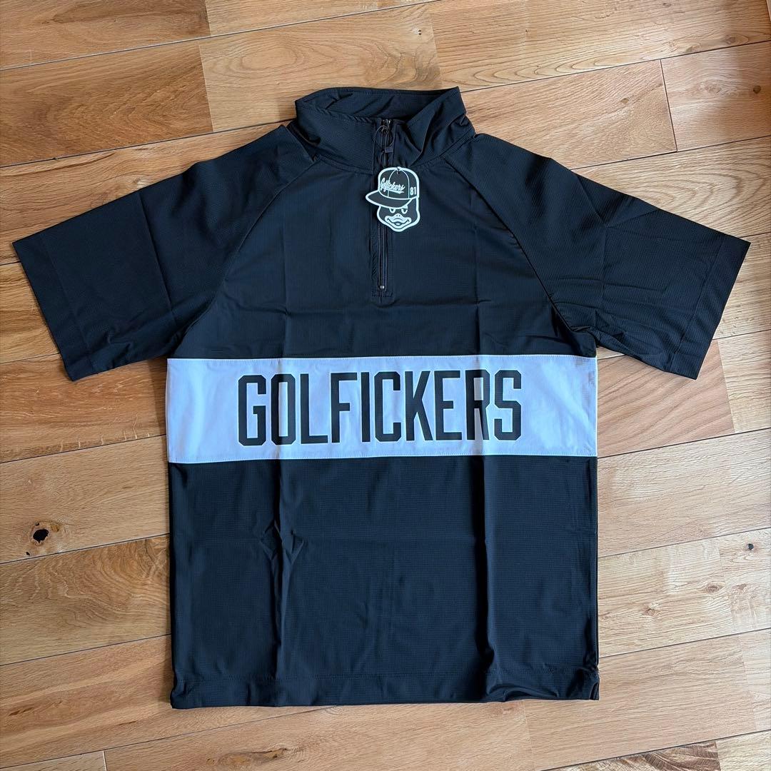 【未使用】GOLFFICKERS ハーフジップストレッチシャツL