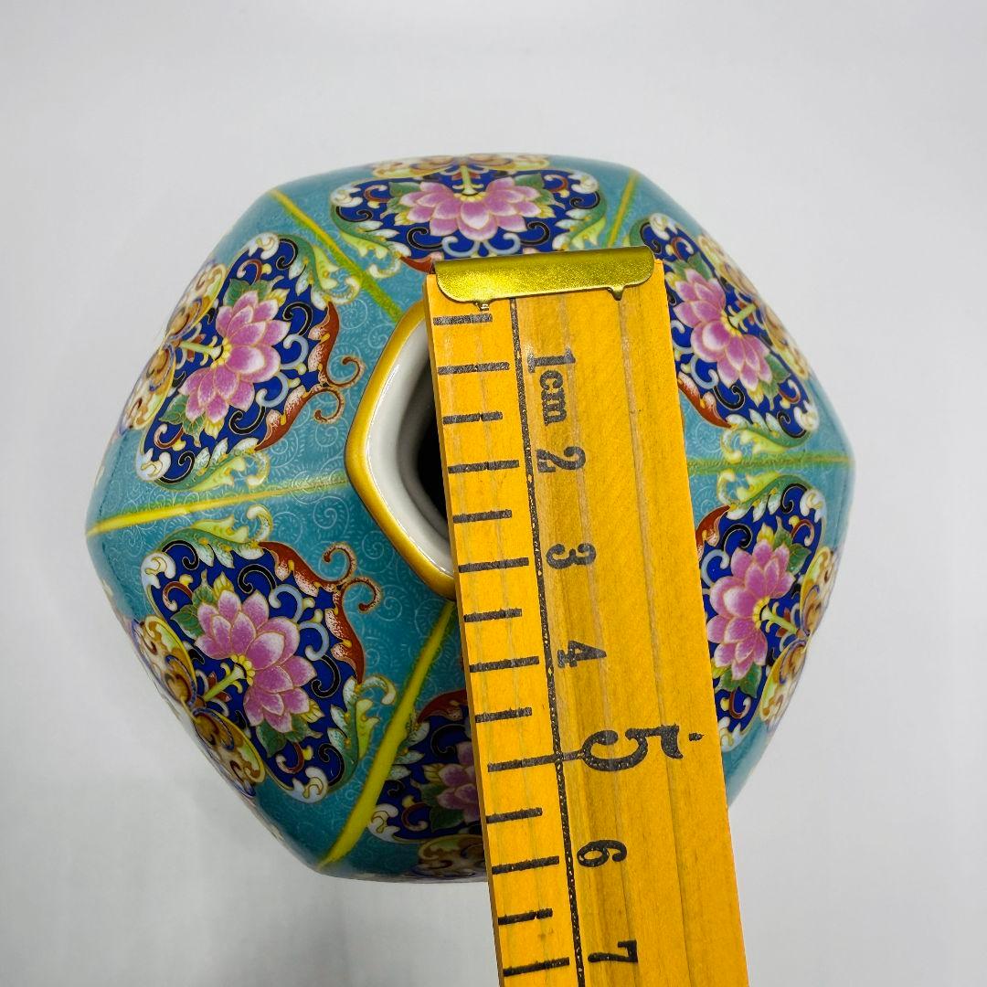 L107 六方花鳥梅瓶骨董磁器