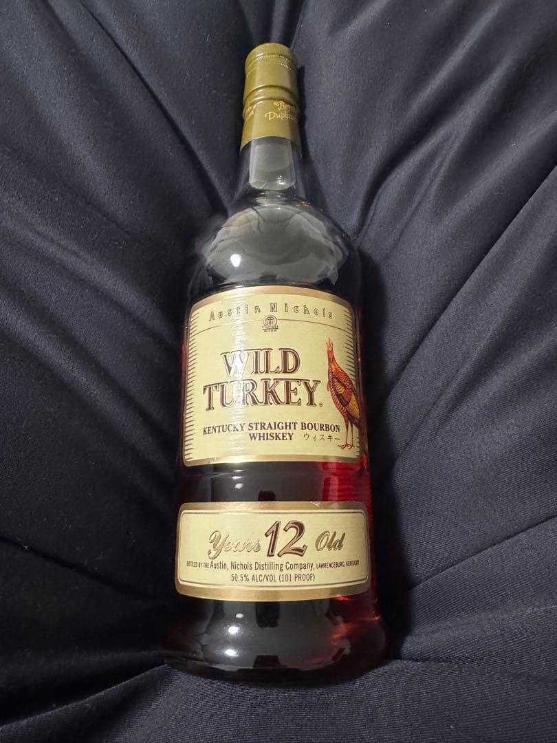 ワイルドターキー12年 未開栓 箱なし 旧ラベル 分割ラベル 11/19/93