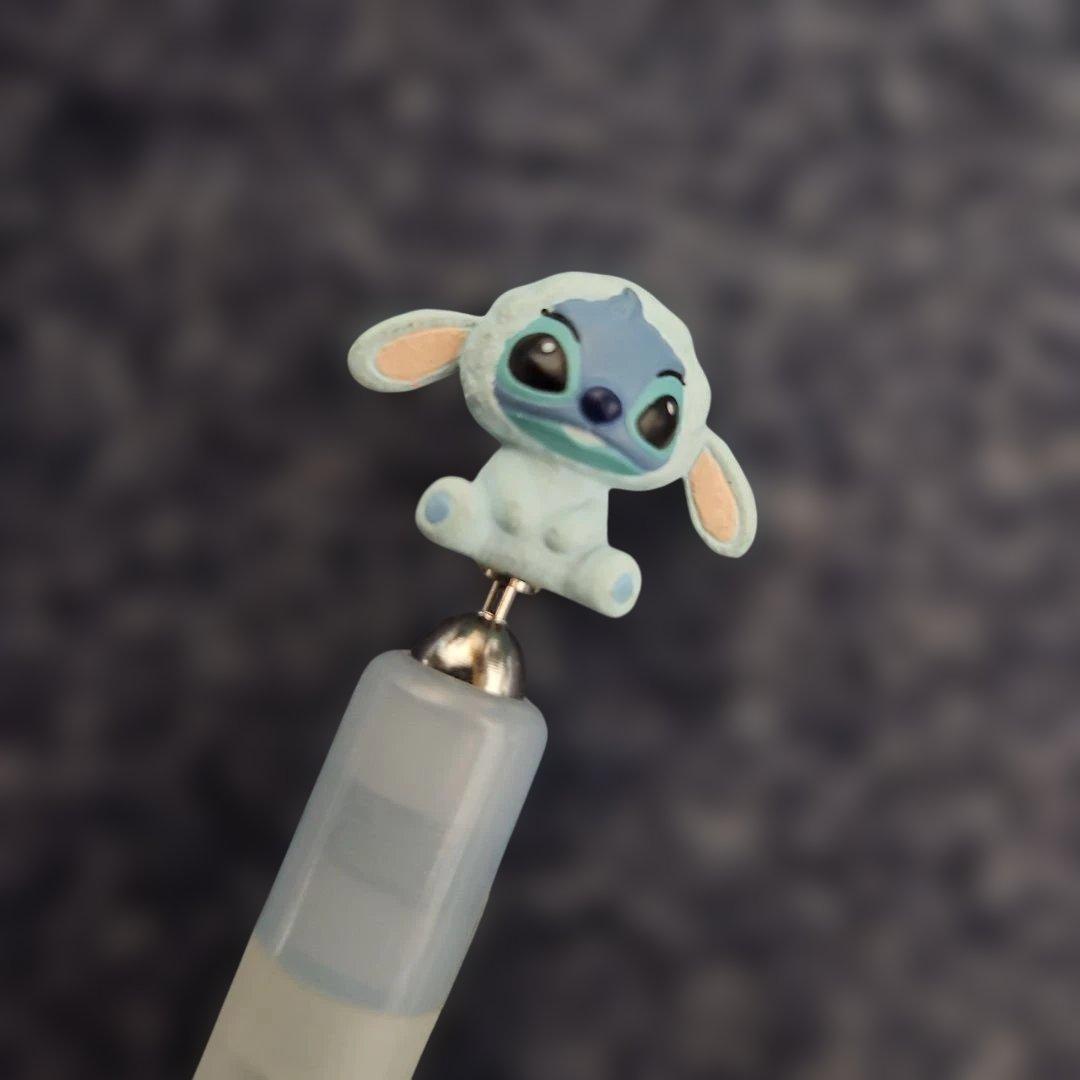 公*o様 レア スティッチ シャーペン もこもこ ウサギ フィギュア ディズニー