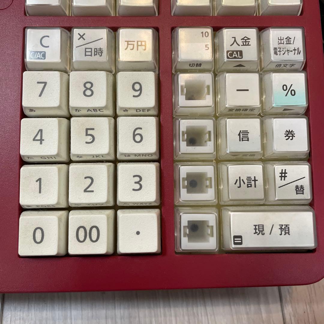 CASIO TE-300 レジスター 赤 レシートロール1個