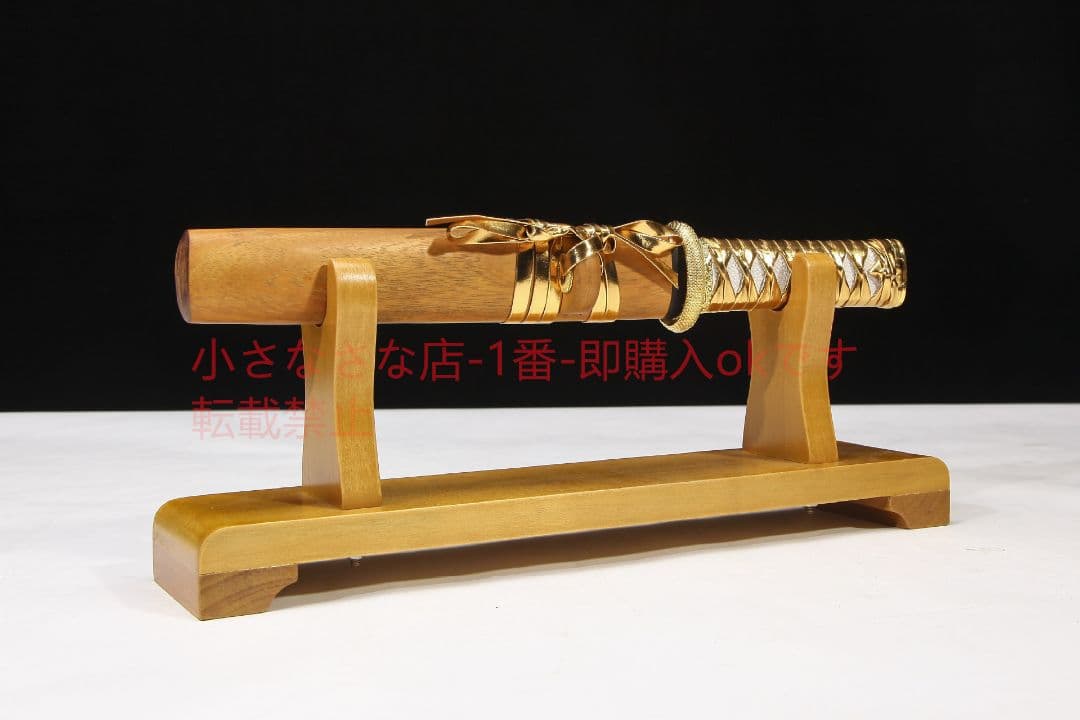 黄金木小環首唐横刀合金メッキ模様鋼 古兵器 武具 刀装具 日本刀 模造刀 居合刀